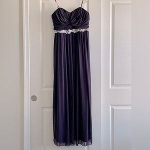 Strapless formal gown